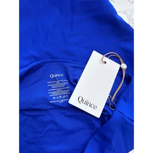 NWT Quince Electric Blue Italian High Rise Bikini Bottoms Size Medium thumbnail 5