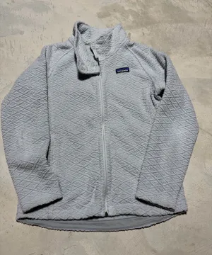 Patagonia Light Gray diamond Capra Fleece Jacket small thumbnail 1