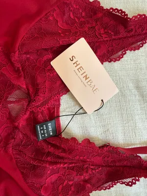 Shein Red Lace Tank Top thumbnail 7