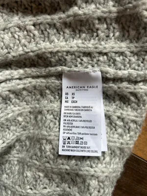 American Eagle Outfitters Women's Crewneck Sweater - Light Gray Heather thumbnail 4