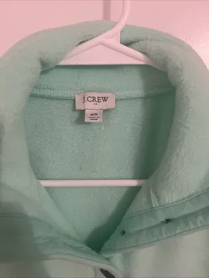 J. Crew Mint Fleece Snap-Placket Pullover thumbnail 2