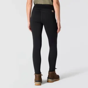 Carhartt Force Lightweight Leggings Women's Medium Black Logo Fitted Stretch thumbnail 2