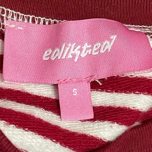 Edikted Women's Red Striped Long Sleeve Crew Neck Boxy T Shirt Tee Top Size S thumbnail 4