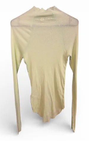 Koto Urban Outfitters Lime Green Mock Neck‎ Ribbed Long Sleeve Top Small NEW thumbnail 1