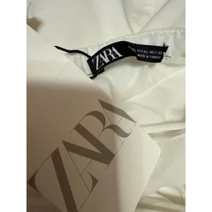 NEW Zara White Short Puff Sleeve Lace Up Back Square Neck Mini A Line Dress XL thumbnail 5