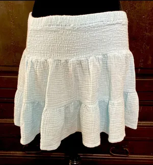 SheIn soft blue high waste skirt with bag - Size Medium thumbnail 1
