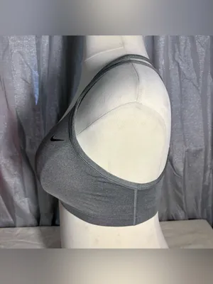 Nike Gray Double-Strap Low-Impact Sports Bra thumbnail 4