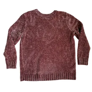 Orvis Womens Mauve Pink Chenille Ribbed Crew‎ Neck Pullover Sweater L thumbnail 8