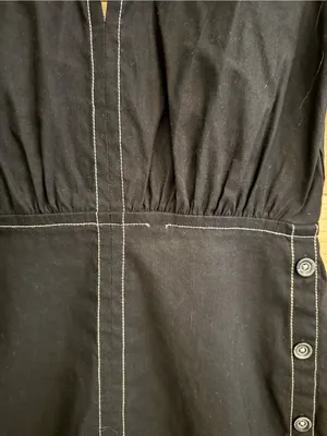 Anthropologie Size 2 Black Slim Midi Shirt Dress Business Casual Office Slit thumbnail 13