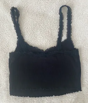 Garage black lace tank top thumbnail 2