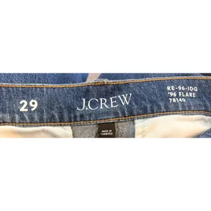 J.Crew 96 Flare Jeans 29 Blue NEW High Rise Patch Pocket RE-96-IDG thumbnail 4