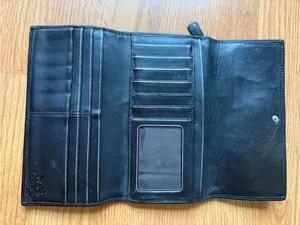 Coach Brown and Black Signature Continental Wallet thumbnail 6