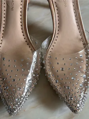 Adrienne Vittadini Nerve Rhinestone Slingback Heels Sz 9 Autumn Wedding Guest thumbnail 7