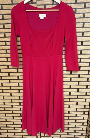 Maeve‎ Red Midi Dress Size XS thumbnail 1