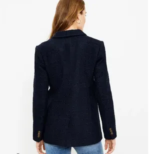 Navy Tweed Blazer thumbnail 2
