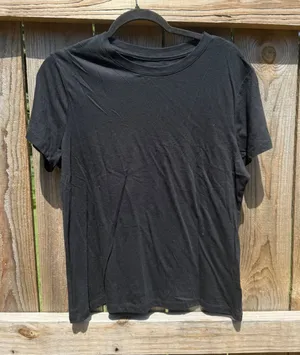 A New Day Womens Black Short Sleeve Crewneck T-Shirt Medium Basic Tee thumbnail 1