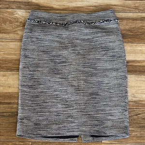 Karl Lagerfeld blue tweed pencil skirt thumbnail 2