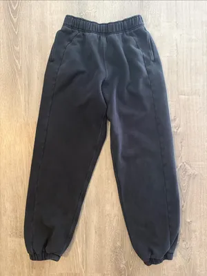 Lululemon XXS Scuba Mid Rise Oversized Black Elastic-Waist Joggers thumbnail 1