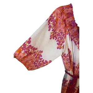 Maison‎ Tara Off the Shoulder Floral Print Tie Waist Midi Dress Plus Size 16W thumbnail 5