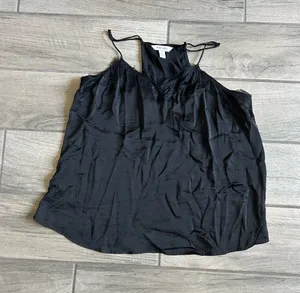 Nine West Black Satin Lace-Trim Camisole Top thumbnail 1
