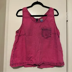 Kavu pink tank top button back size L thumbnail 1