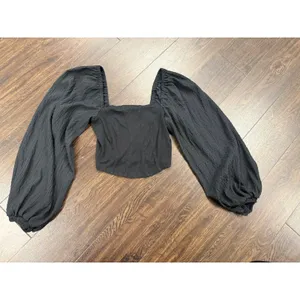 Urban Outfitters Ribbed Corset Top with‎ Puff Balloon Sleeves thumbnail 2