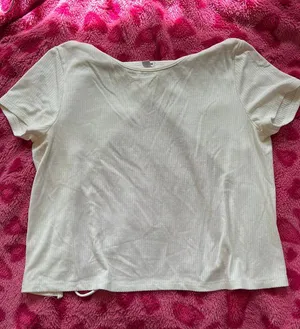 Garage White Open Back Tie Top thumbnail 1