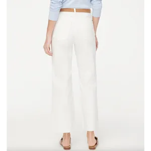 J.Crew Wide Leg Cropped Jean All Day Stretch White Stretch Denim US 30 NWT thumbnail 2
