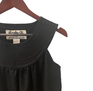 BB Dakota Nordstrom Retro Black Wool Shift Sleeveless Mini Dress Round Collar M thumbnail 3