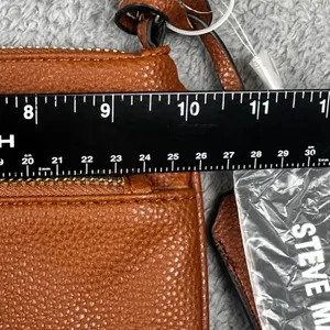 Steve Madden‎ Crossbody Bag Womens Small Cognac Brown Pebbled Gold Hardware New thumbnail 4