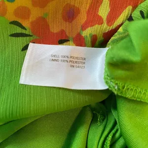 Old Navy Green Floral Chiffon Strapless Flounce Maxi Dress Size XS EUC thumbnail 8