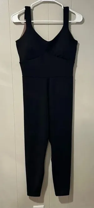 H&M Sport Black One-Piece Jumpsuit Size M | Activewear Bodysuit Yoga Pilates Rom thumbnail 1