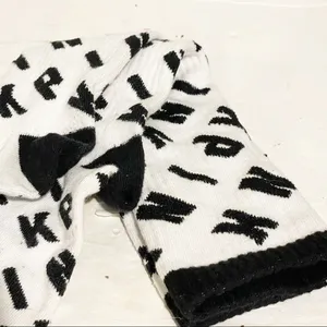 Victorias Secret Pink Spellout White Black High‎ Socks thumbnail 2
