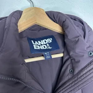 Lands' End Women's Quilted Down Hooded Coat Sz M/T 600 Fill Power 80/20 thumbnail 3