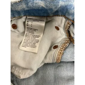 American Eagle Womens Relaxed Short Light Wash Distressed Denim 4 thumbnail 4