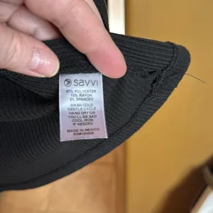 Savvi Sophia Black Ribbed Tank Top High Neck Racerback Fitted Size Small thumbnail 5