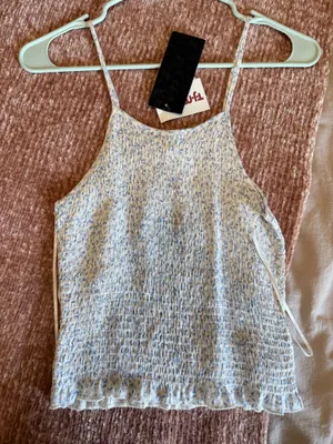 Floral cropped tank Blue Size XS thumbnail 1
