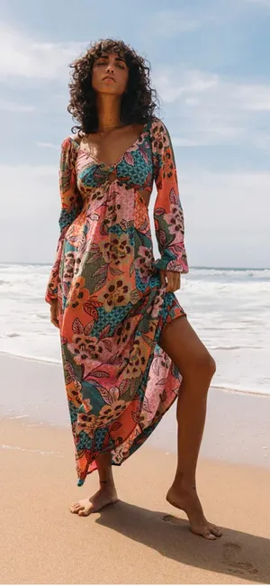 Billabong Last Call Maxi Dress Size Medium thumbnail 1