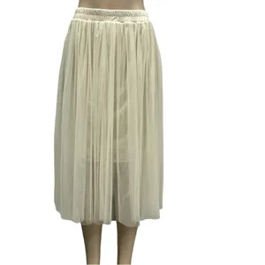Source Unknown Cream Elastic Waist Pull On Ballet Core Tulle Lined Skirt Womens Large thumbnail 5