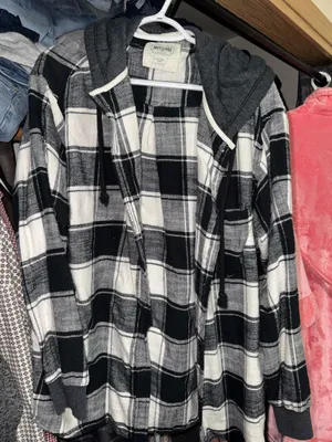 American Eagle Hooded Flannel Size XL thumbnail 1
