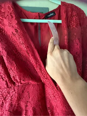 Fabletics Red Lace Long-Sleeve Romper thumbnail 5