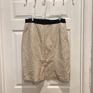 Ann Taylor Women's Muted Animal Print Pencil Skirt Linen Blend Size 12‎ thumbnail 4