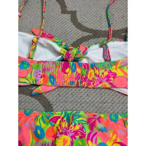 White Fox Copacabana bikini knotted Top Sweet Sunset Twist skirt, size medium thumbnail 8