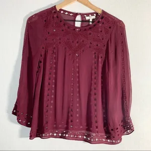Joie Raisin Gaiane Embroidered Eyelet Blouse thumbnail 5