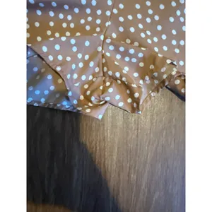 Brown Polka Dot Puff Sleeve Sweetheart Romper Womens Sz 8 cottagecore boho‎ thumbnail 2
