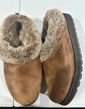 Skechers BOBS Keepsakes Ice Angel Slippers Brown Faux Fur Memory Foam Womens 8.5 thumbnail 1