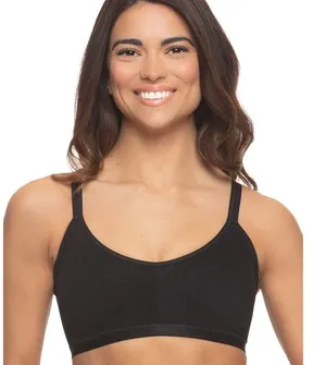 Felina Medium M Bra Seamless Side Smoothing Wireless Removable‎ Padding Black thumbnail 1