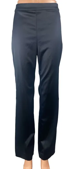 Aritzia Ten by Babaton Women's Black Satin Straight Leg Trousers Dress Pants 10 thumbnail 1