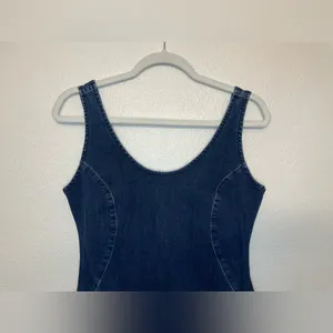 Guess Sofia Dark‎ Blue Denim Mini Dress Size M thumbnail 6