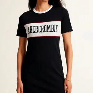 🆕👗 $48 Abercrombie & Fitch Track Bodycon Athletic Mini Logo Navy Dress XS 2 4 thumbnail 11